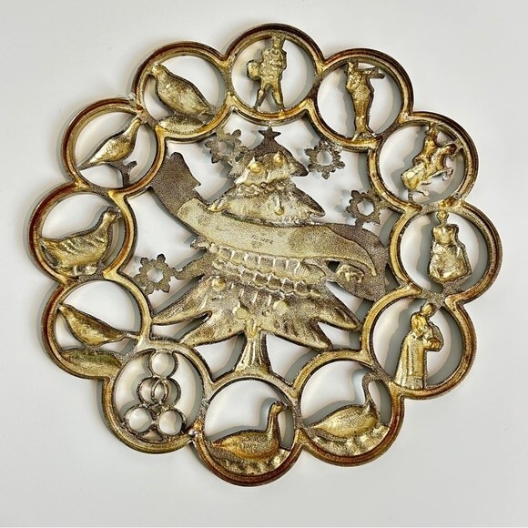 Godinger Silver Art Co 12 Days of Christmas Trivet - Picture 6 of 8